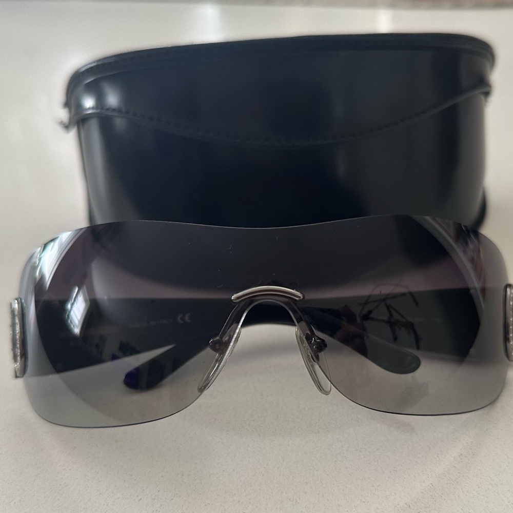 Salvatore Ferragamo Women’s Black and Crystals Sunglasses